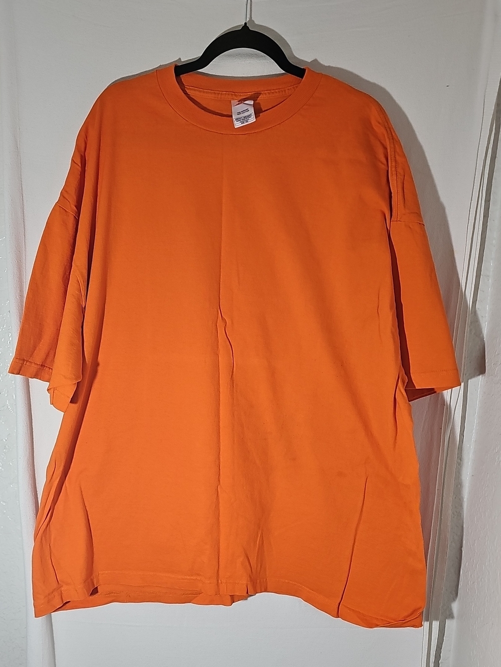 Men's Orange Short Sleeve Crew Neck Tee - Unbranded